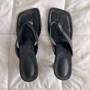 Square toe heels